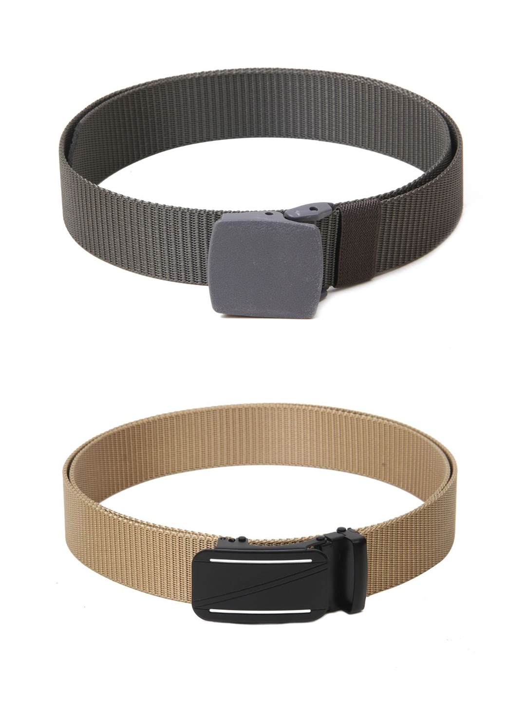 

Calvadoss Girls Set of 2 Textured Belts, Grey