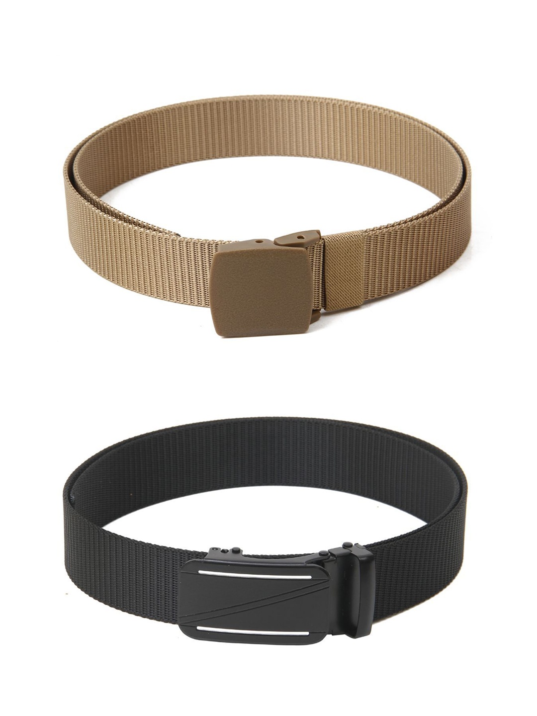 

Calvadoss Girls Set of 2 Textured Belts, Black