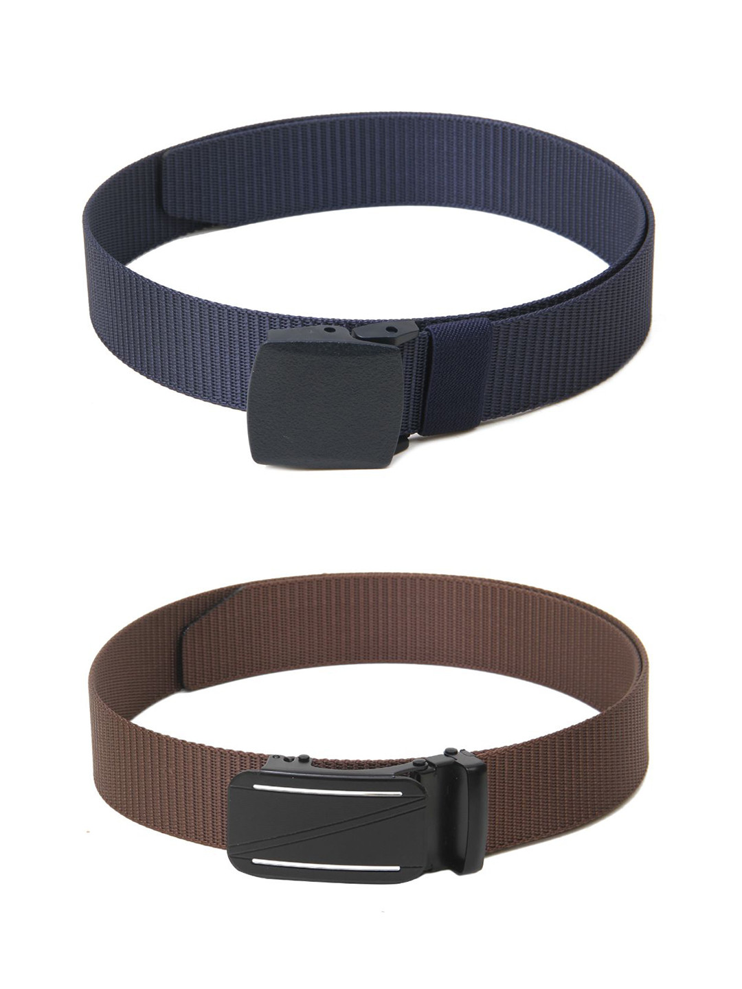 

Calvadoss Girls Set Of 2 Textured Belts, Navy blue