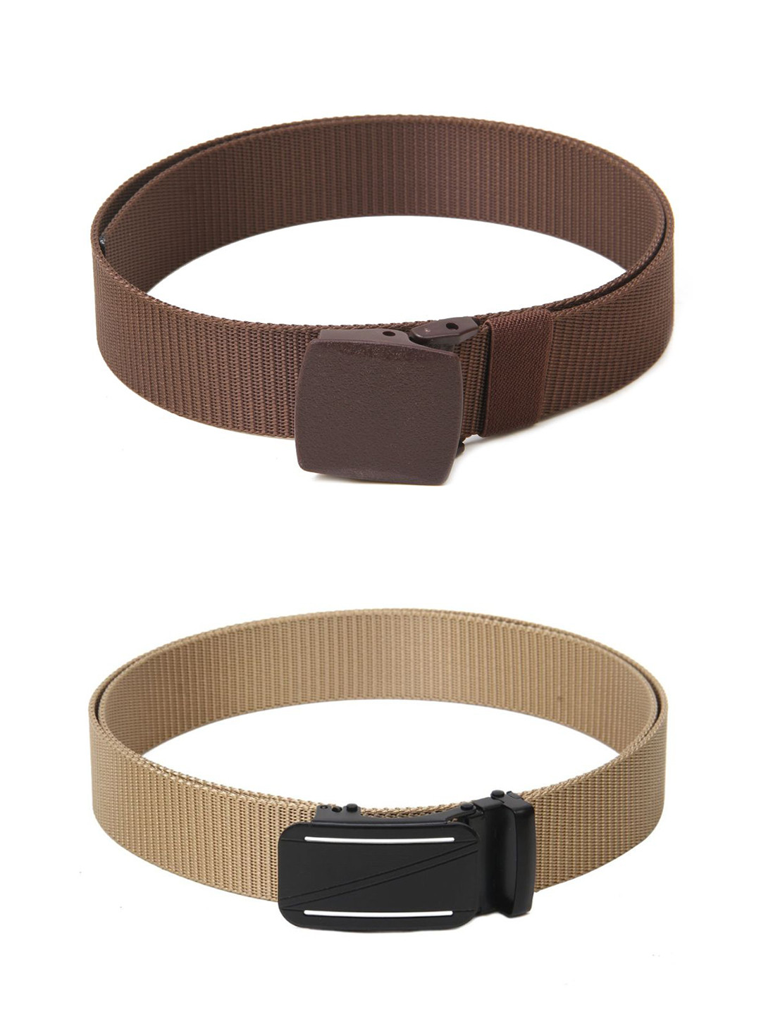 

Calvadoss Girls Set of 2 Textured Belts, Brown