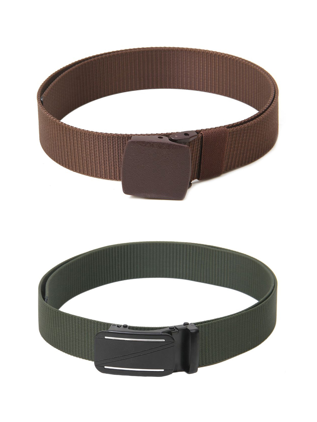 

Calvadoss Girls Set of 2 Textured Belts, Green