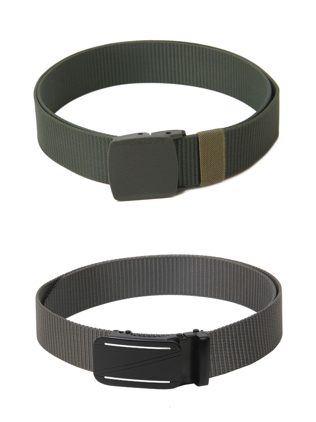 

Calvadoss Girls Set of 2 Textured Belts, Green