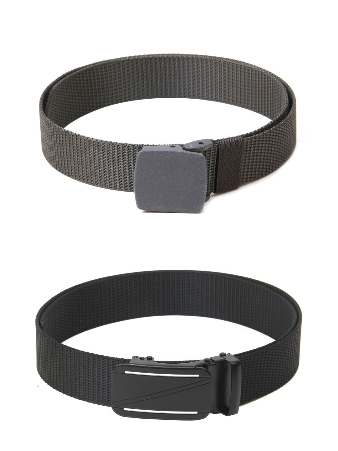 

Calvadoss Girls Set Of 2 Textured Wide Belts, Grey