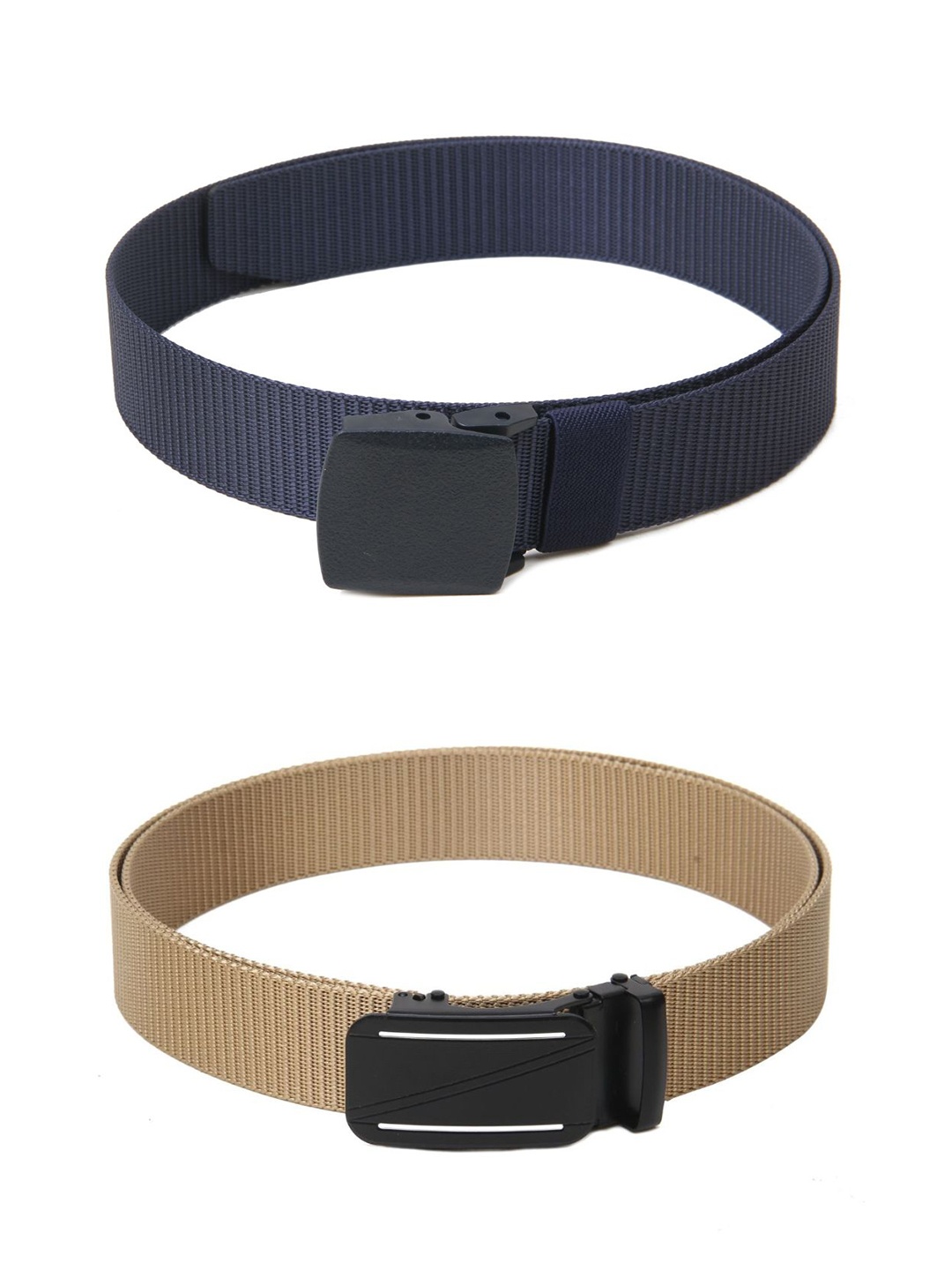 

Calvadoss Girls Set of 2 Textured Belts, Navy blue