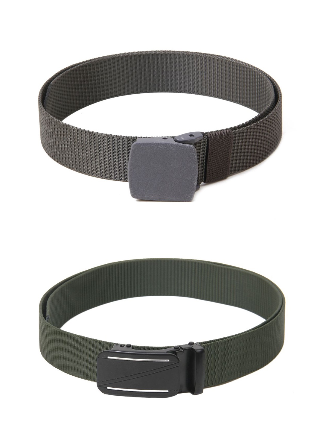 

Calvadoss Girls Set of 2 Textured Belts, Grey