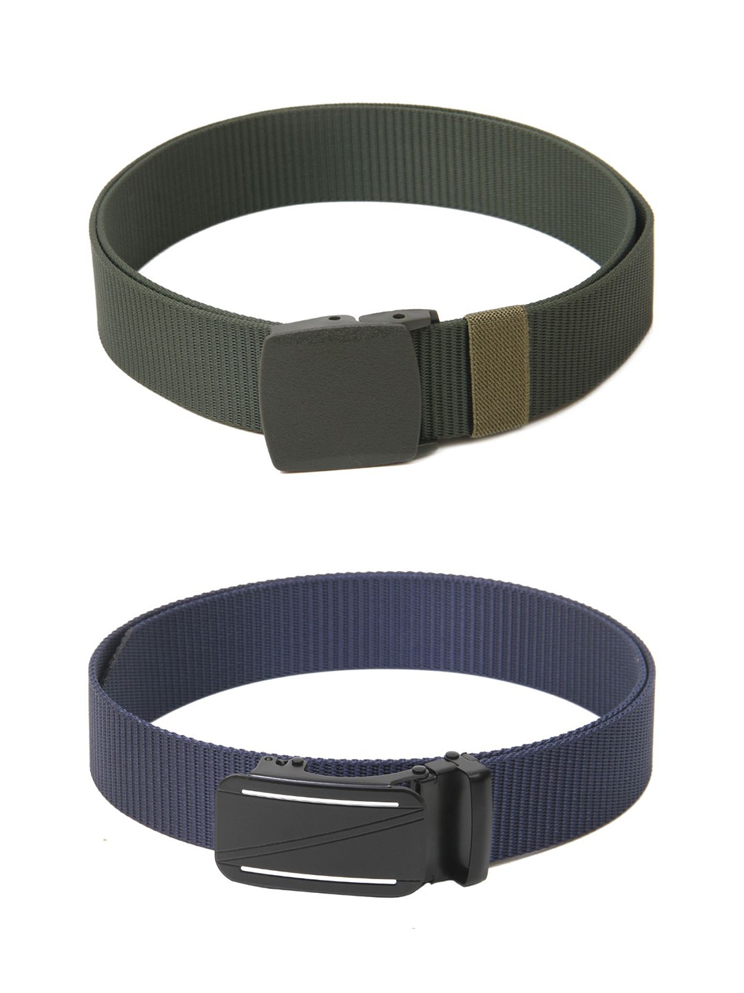 

Calvadoss Girls Set of 2 Textured Belts, Green