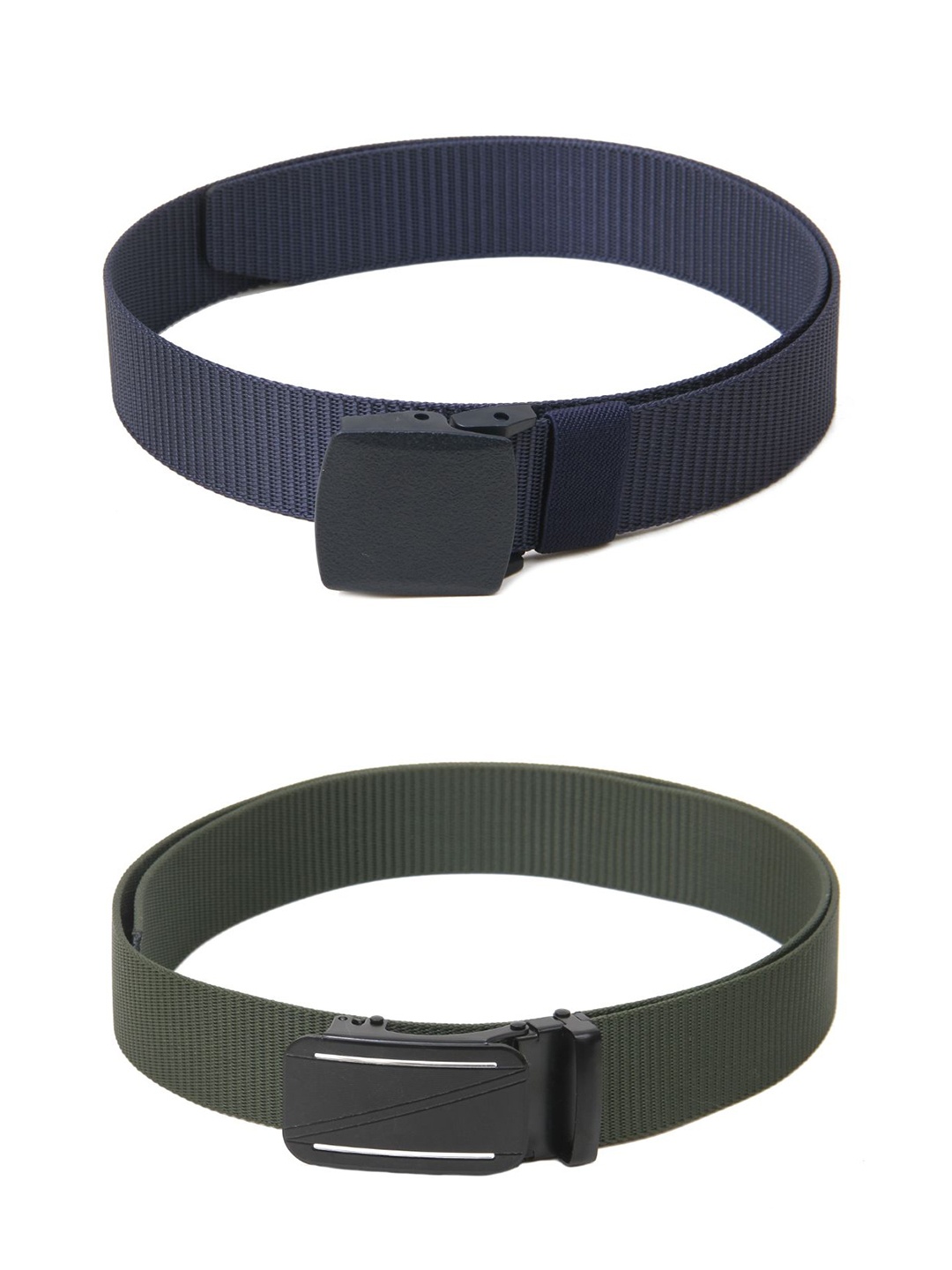

Calvadoss Girls Set Of 2 Textured Wide Belts, Navy blue