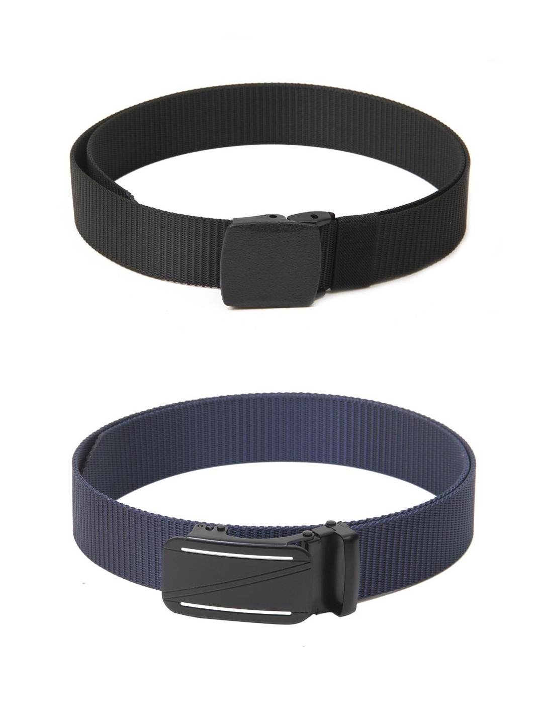 

Calvadoss Girls Set of 2 Textured Belts, Black
