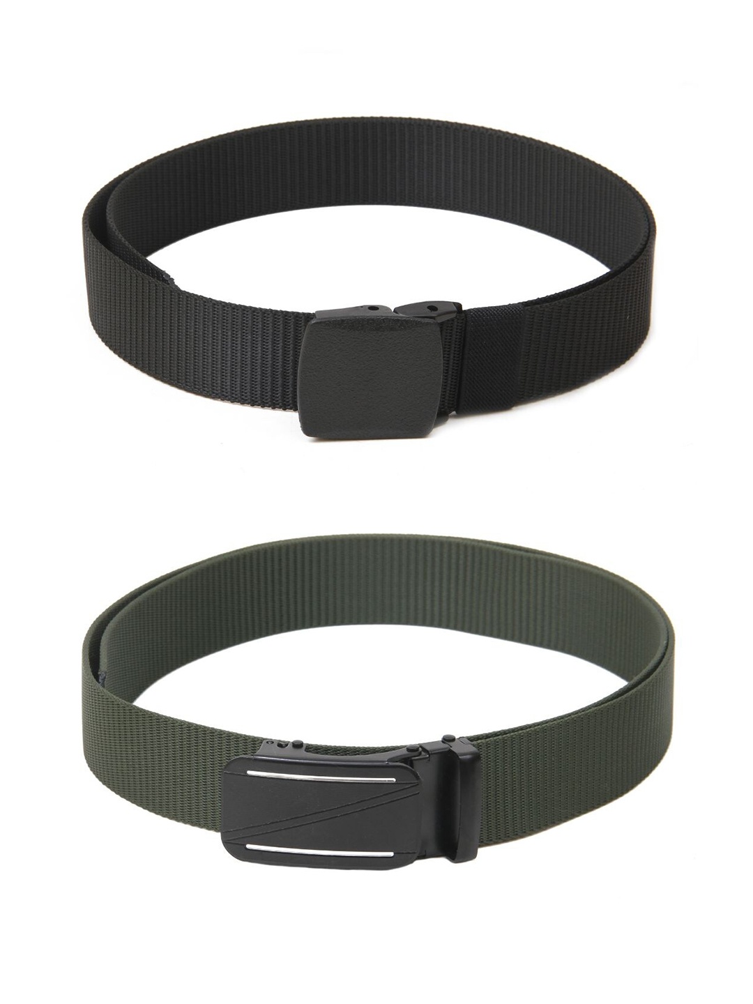 

Calvadoss Girls Set of 2 Textured Belts, Black