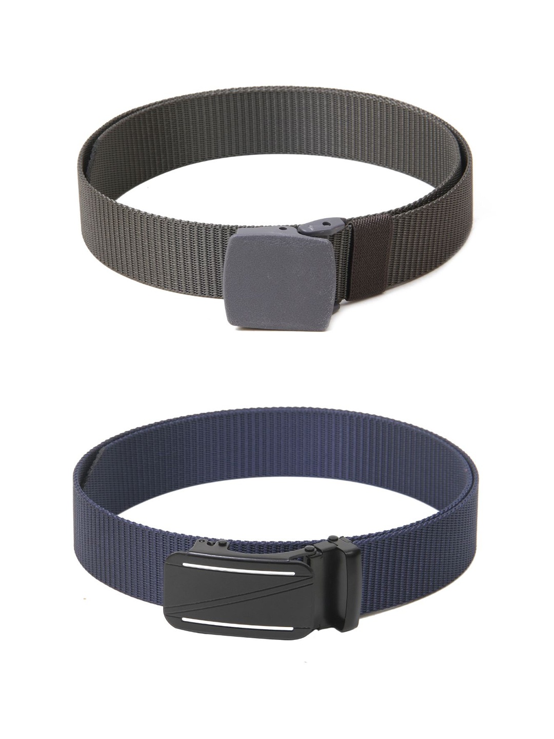 

Calvadoss Girls Set of 2 Textured Belts, Grey