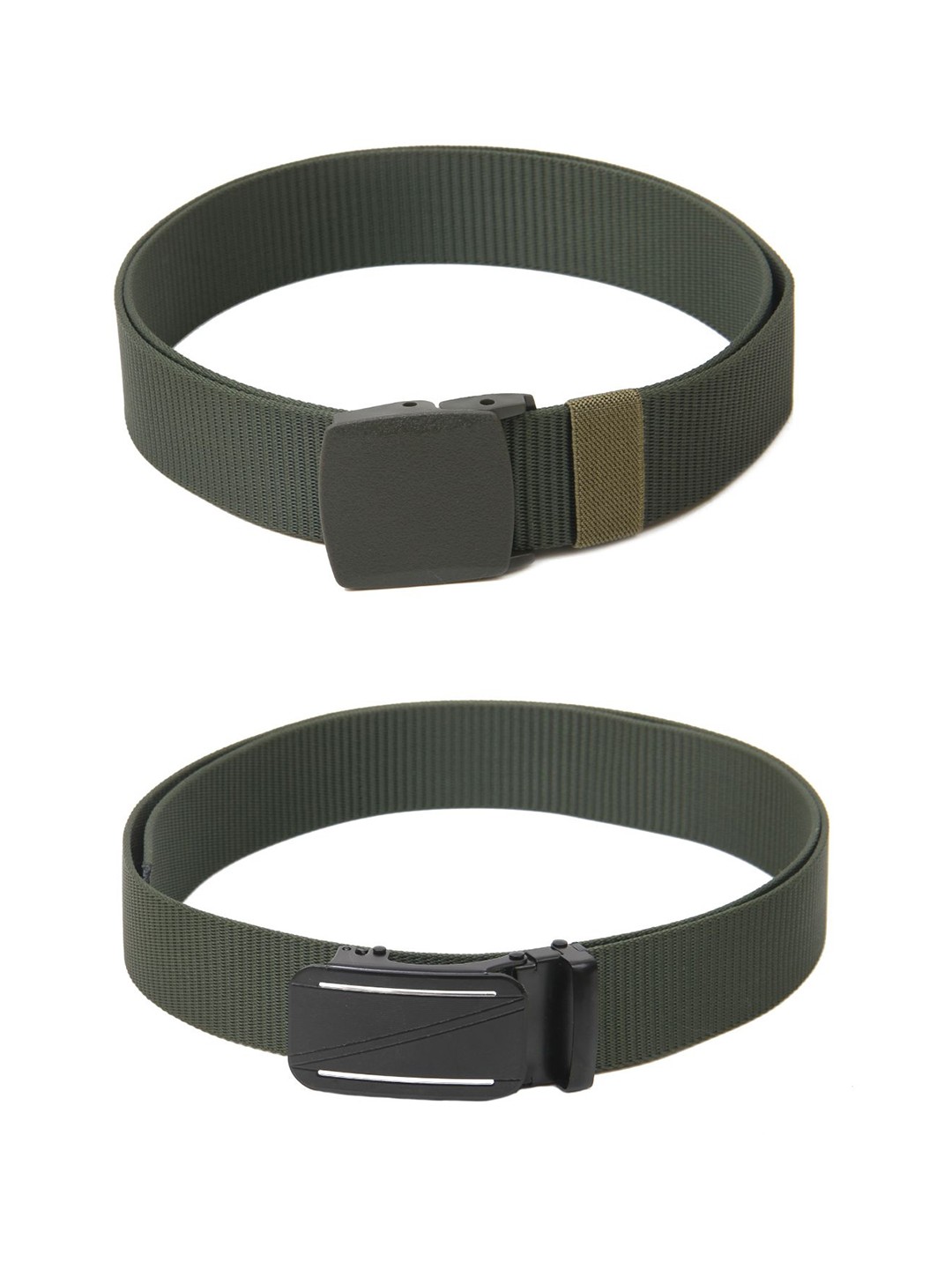 

Calvadoss Girls Set Of 2 Textured Wide Belts, Green