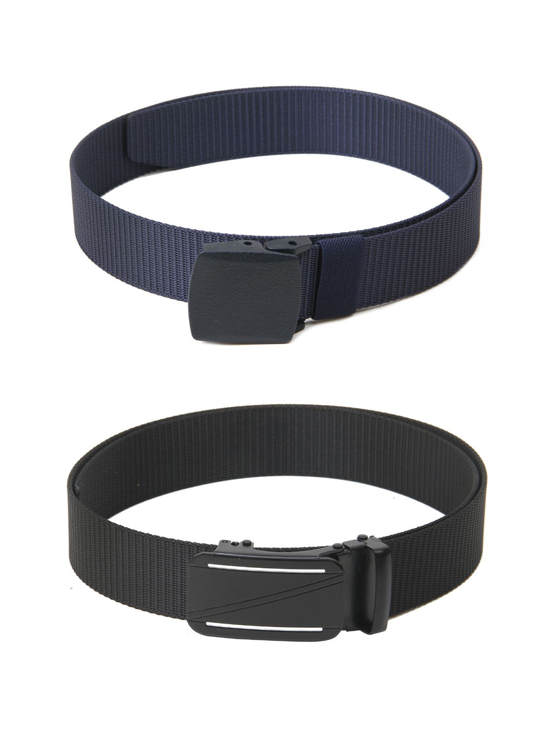 

Calvadoss Girls Set of 2 Textured Belts, Navy blue