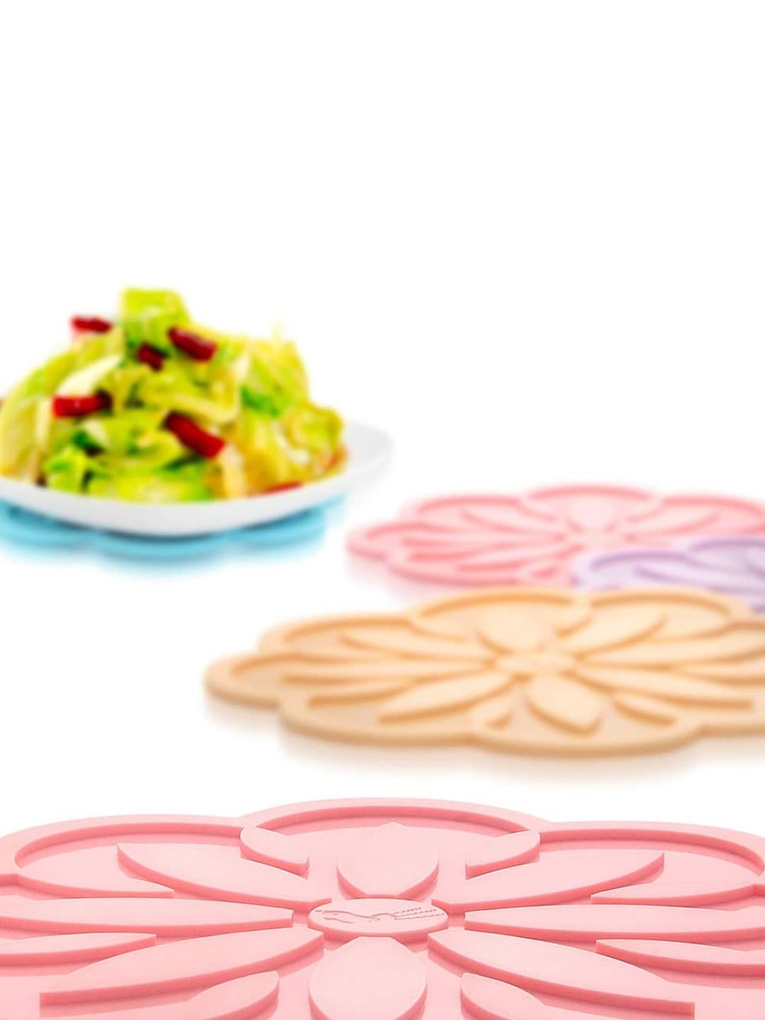 

P-Plus International Blue 4 Pieces Silicone Coasters