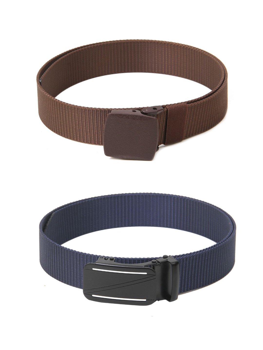 

Calvadoss Men Set Of 2 Textured Belts, Brown
