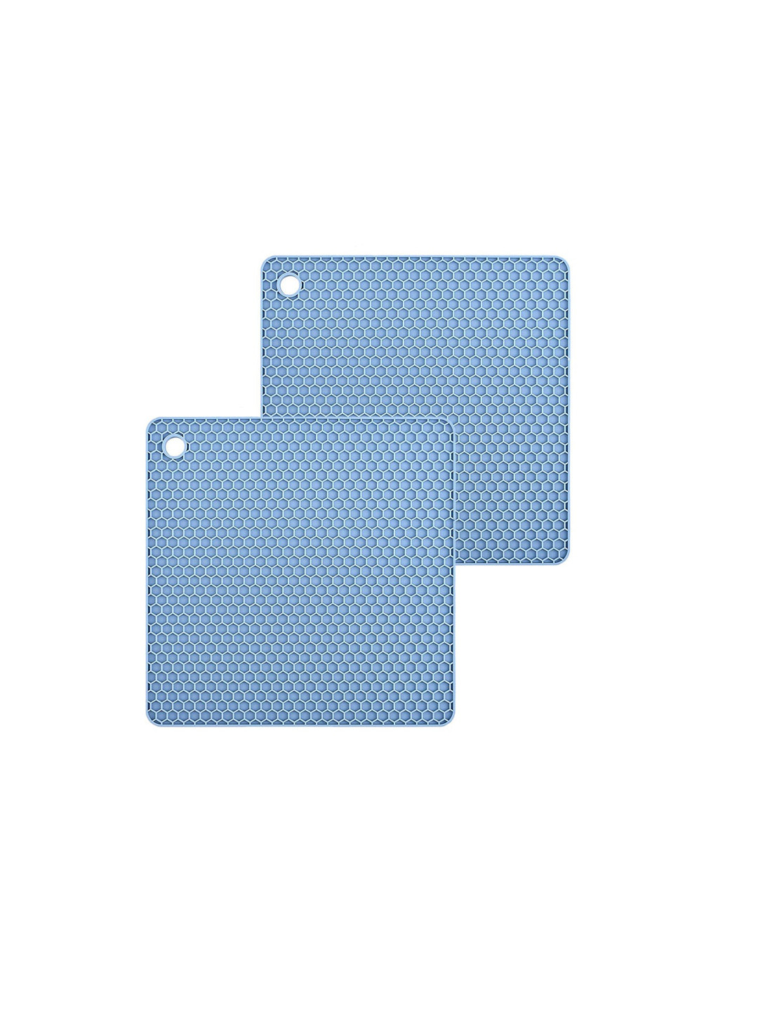 

P-Plus International Blue & White 2 Pieces Textured Square Coasters
