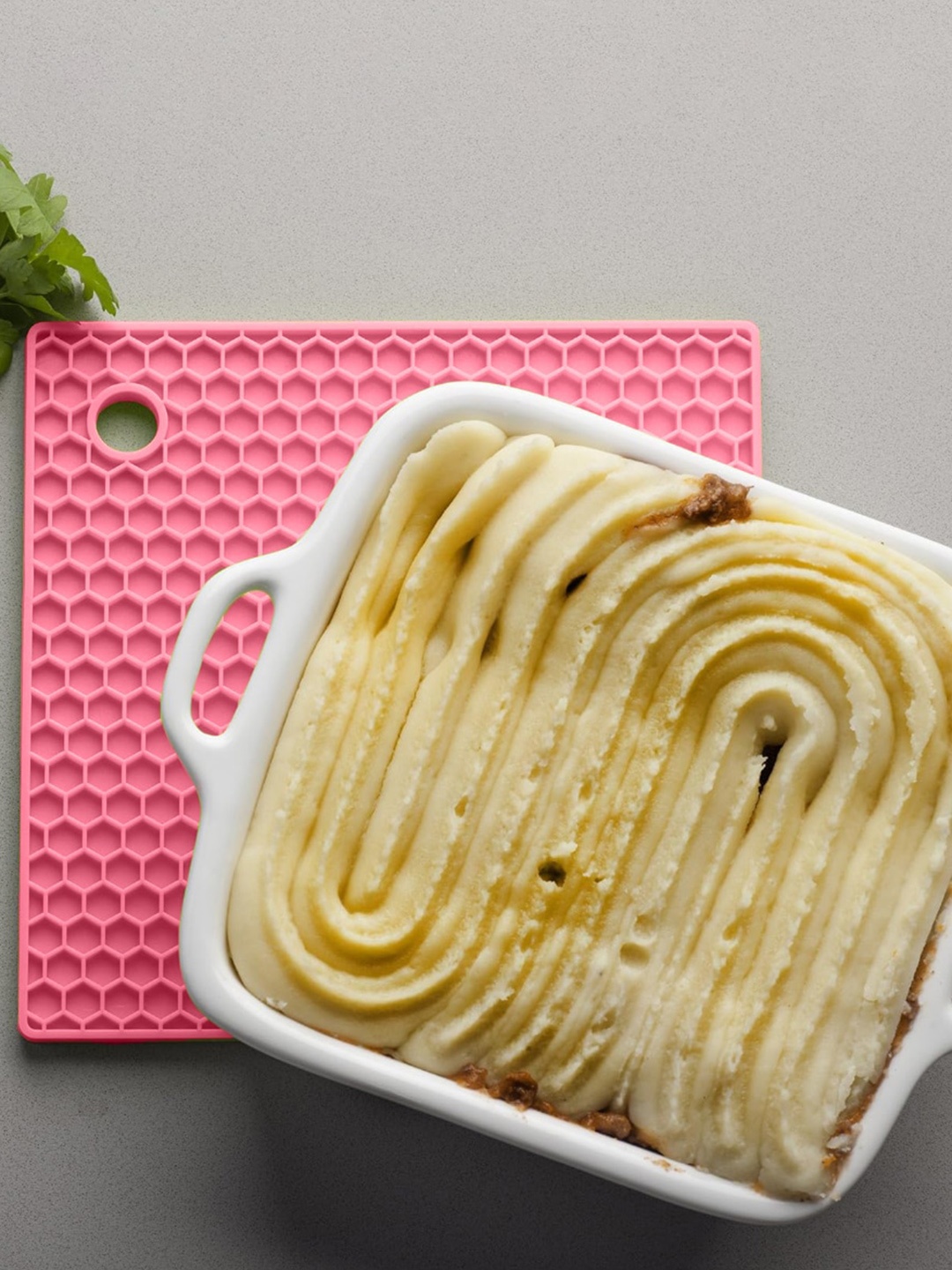 

P-Plus International Pink 6 Pcs Textured Non-Slip Trivets