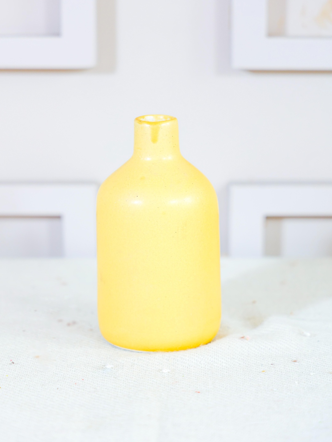 

ArteCasa Yellow Bottle Shaped Ceramic Vase