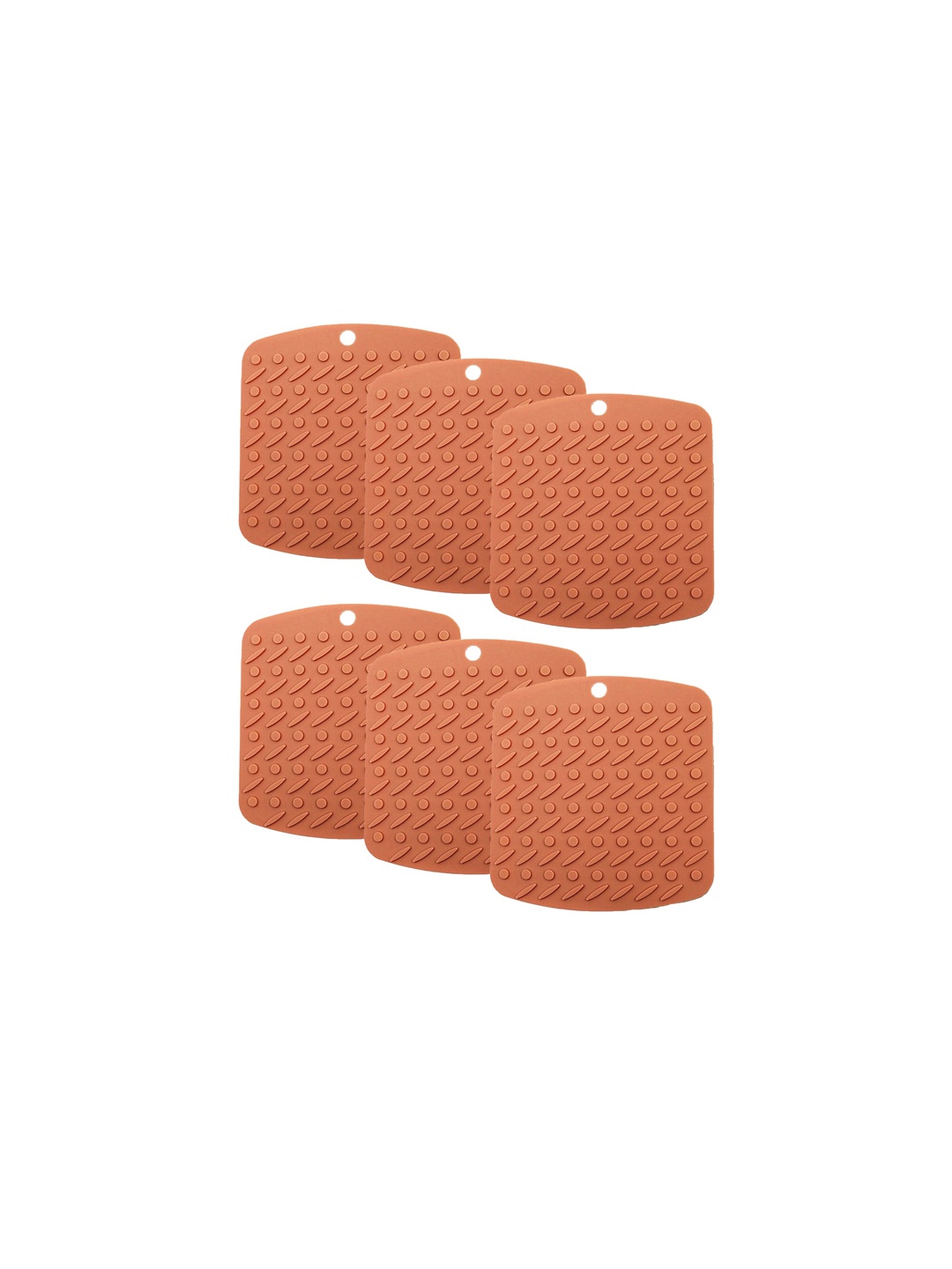 

P-Plus International Brown 6 Pieces Textured Heat Resistant Trivets