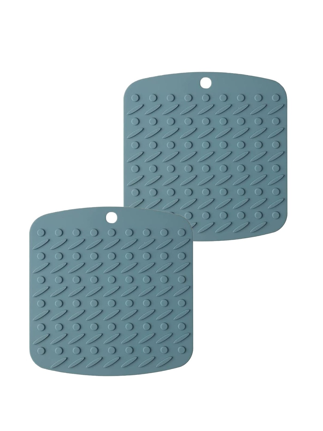 

P-Plus International Green 2 Pcs Textured Non-Slip Trivets