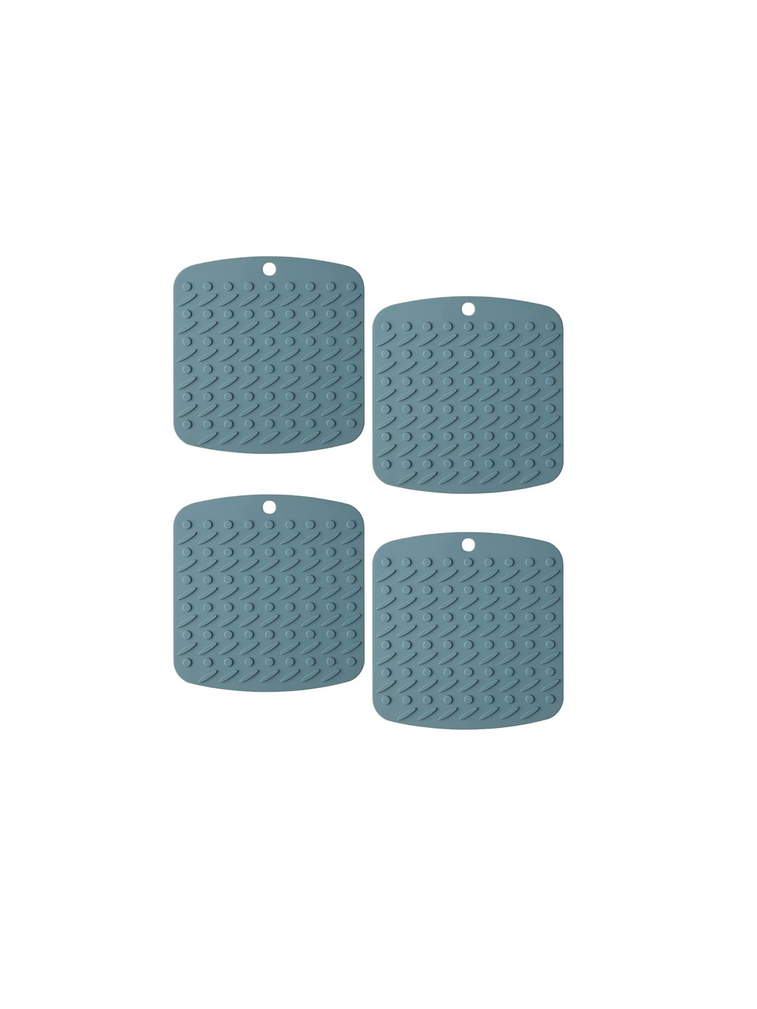 

P-Plus International Green 4 Pcs Textured Non-Slip Trivets