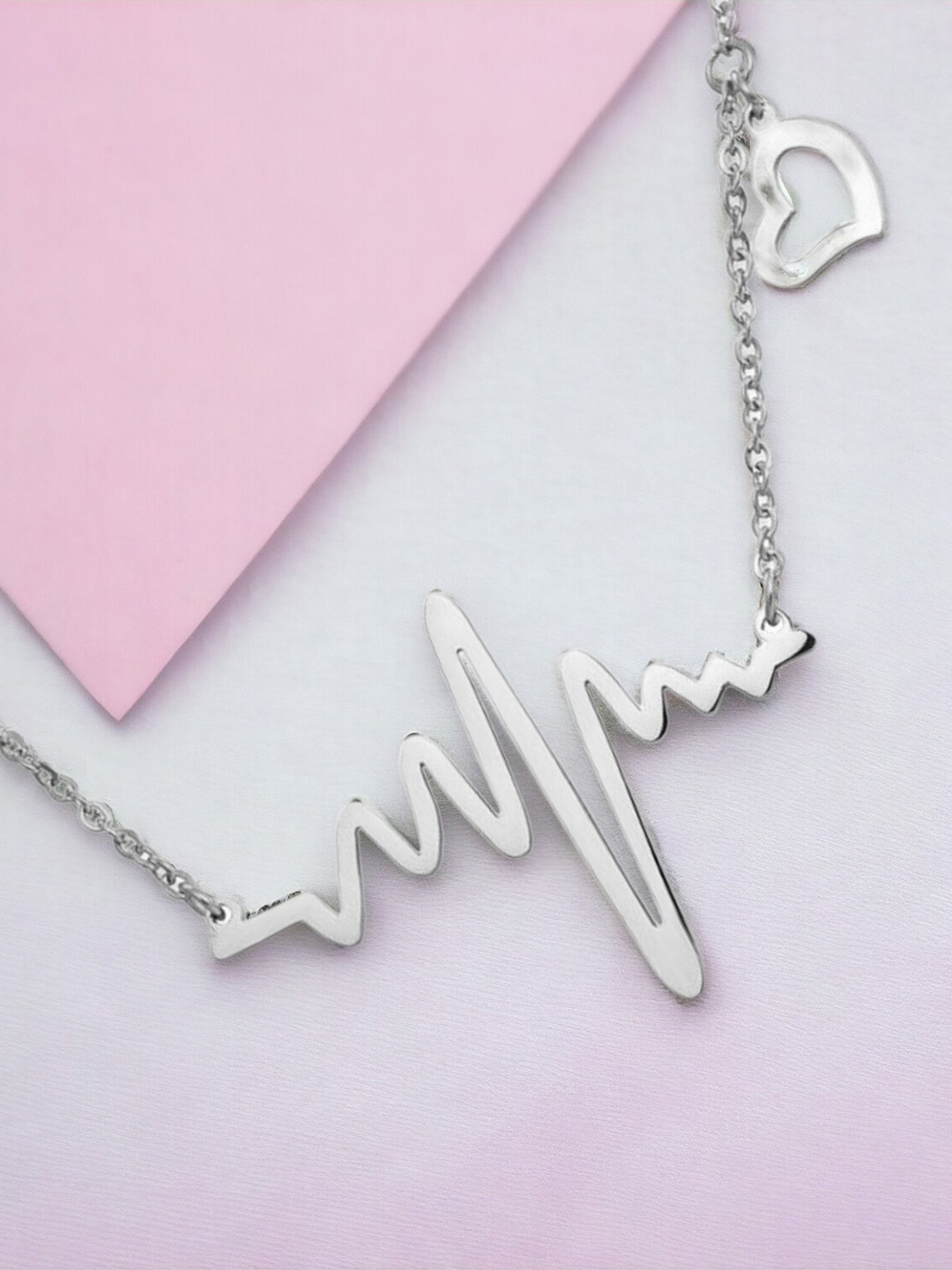 

Okos Rhodium-Plated Necklace, Silver