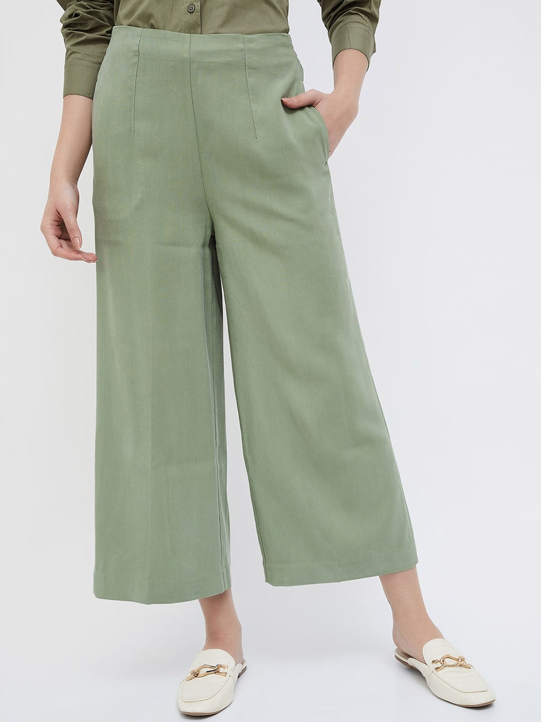 

CODE by Lifestyle Women Culottes Trousers, Olive