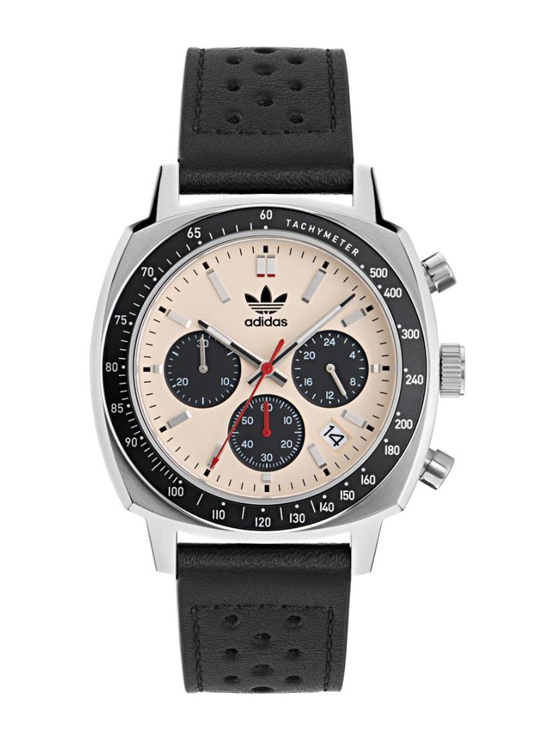 

ADIDAS Originals Unisex Brass Dial & Leather Straps Analogue Watch AOFH23578, White