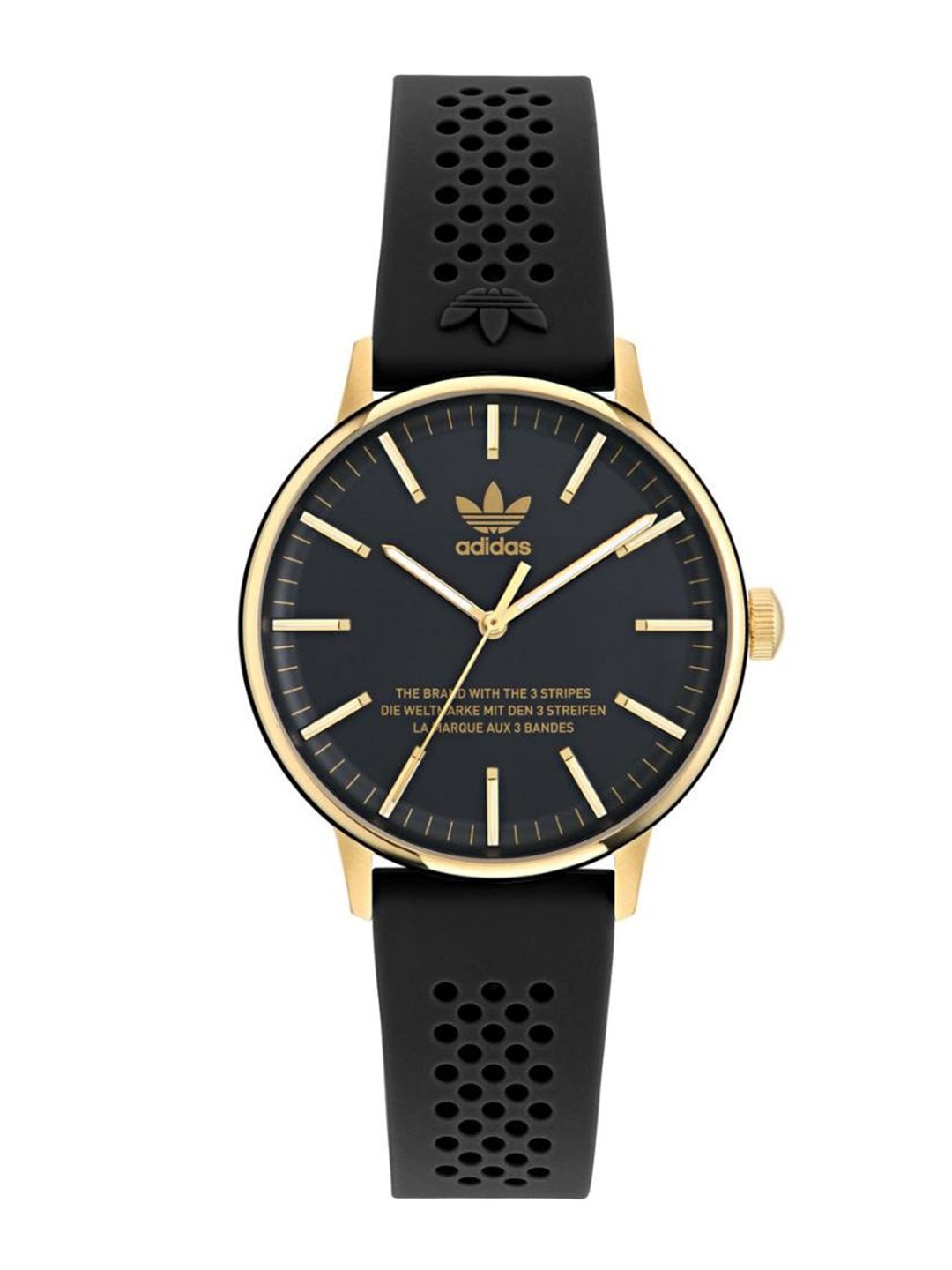 

ADIDAS Originals Unisex Brass Dial & Bracelet Style Straps Analogue Watch AOSY23524, Black