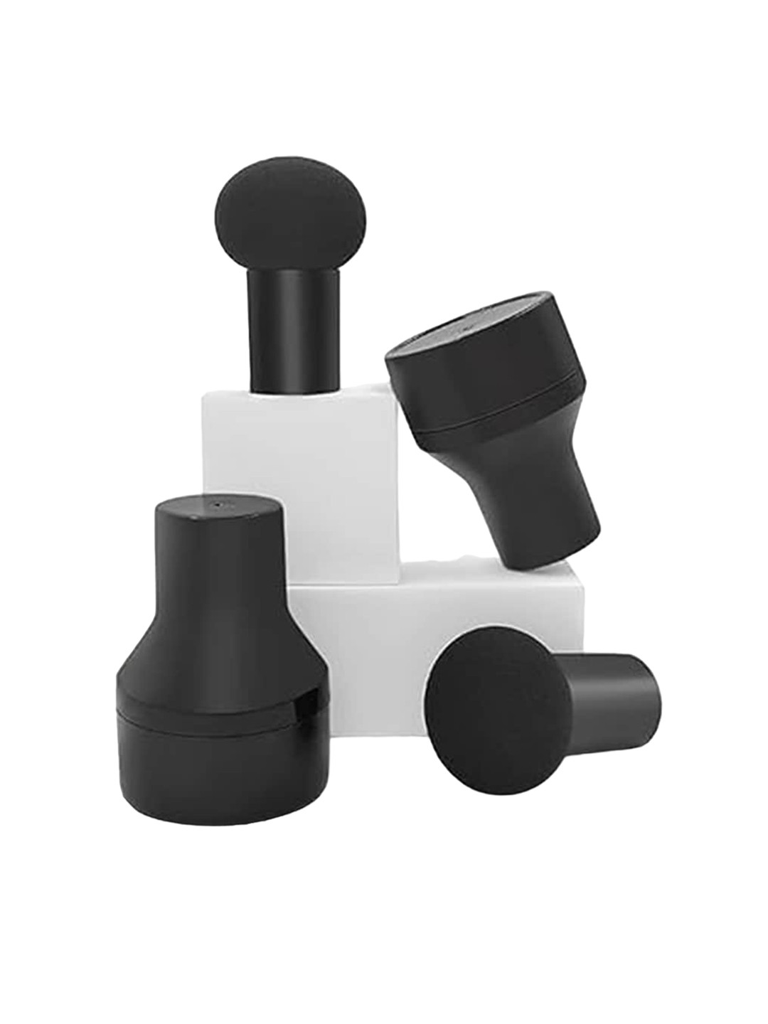 

Facejewel Set Of 5 Mushroom Make Up Puff, Black