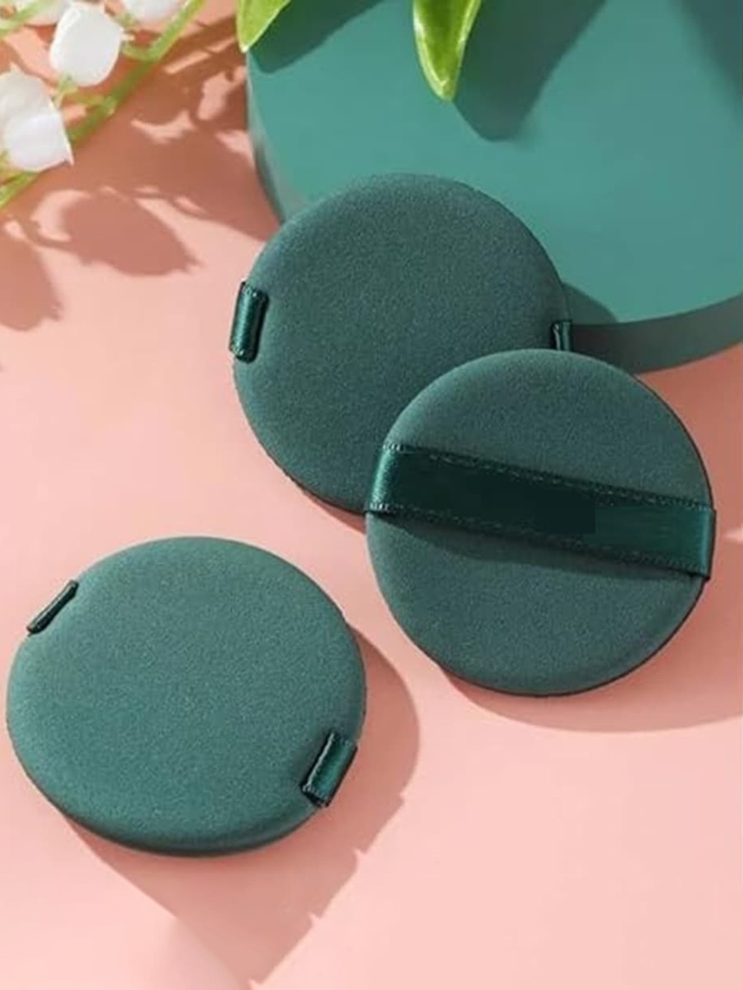 

Facejewel Set Of 5 Makeup Puffs, Green