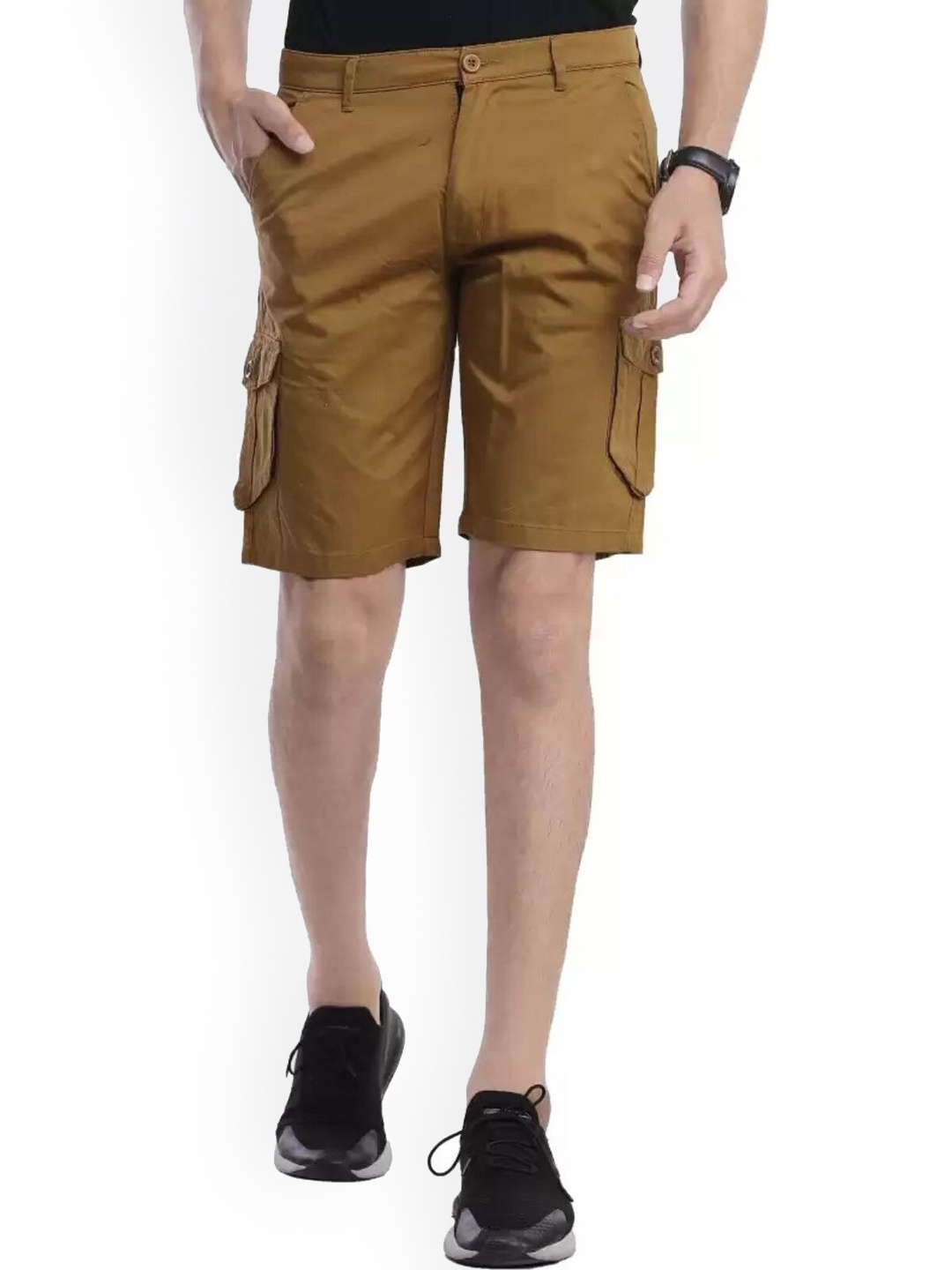 

Sterio Pace Men Cotton Cargo Shorts, Brown