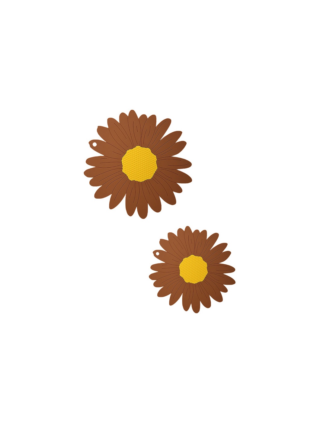 

P-Plus International Brown & Yellow 2 Pieces Sunflower Shaped Coasters