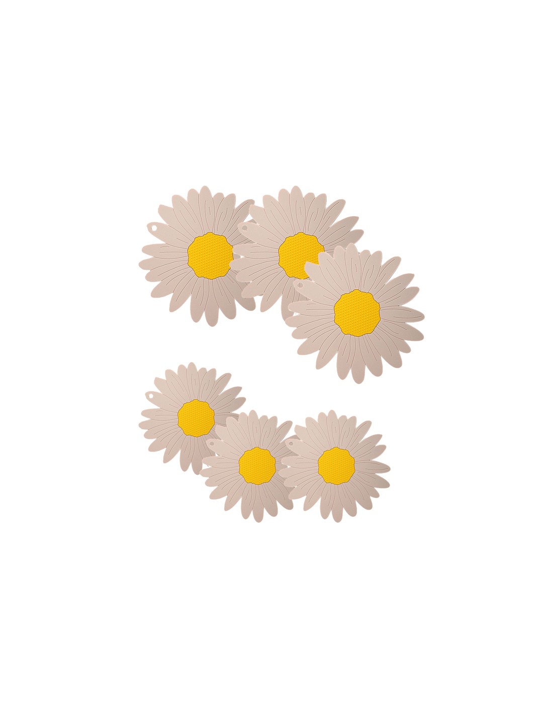 

P-Plus International Pink & Yellow 6 Pieces Sunflower Shaped Coasters
