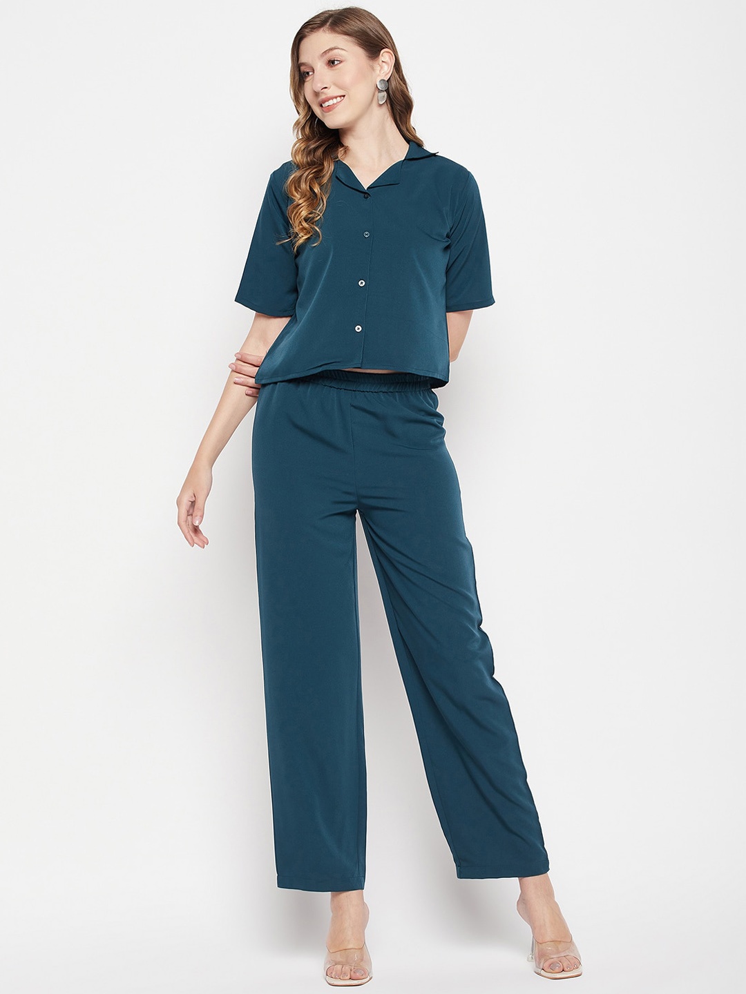 

Fashfun Shirt & Trouser Co-Ords, Teal