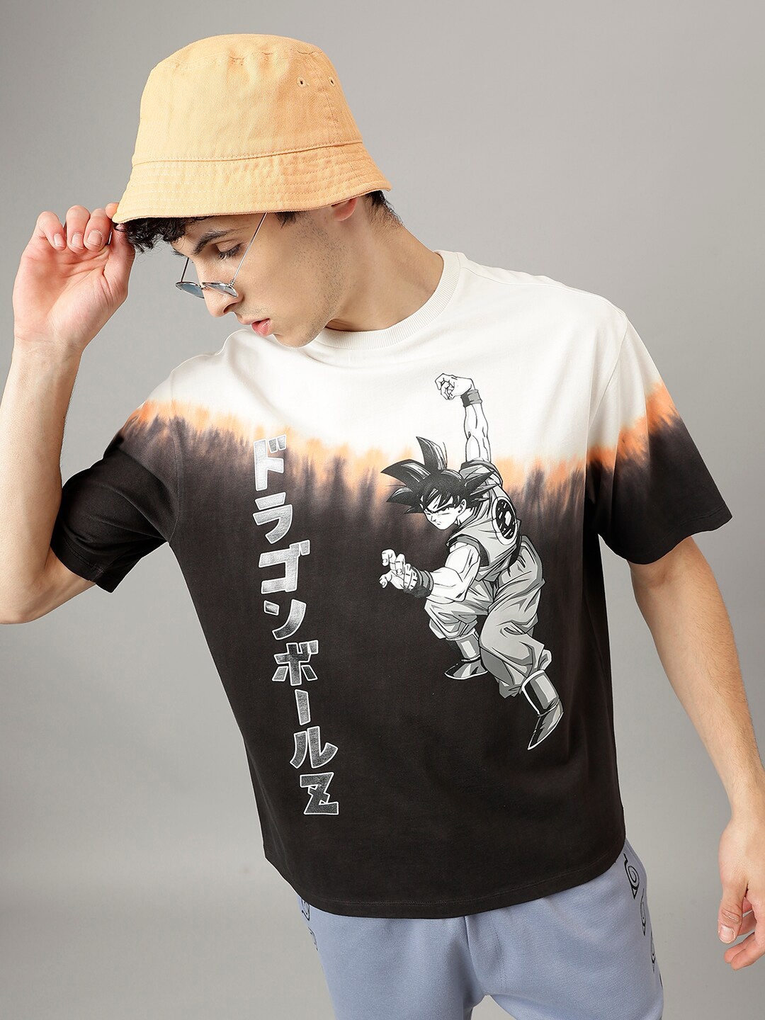 

Free Authority Dragon Ball Z Graphic Printed Pure Cotton Loose-Fit T-shirt, Black