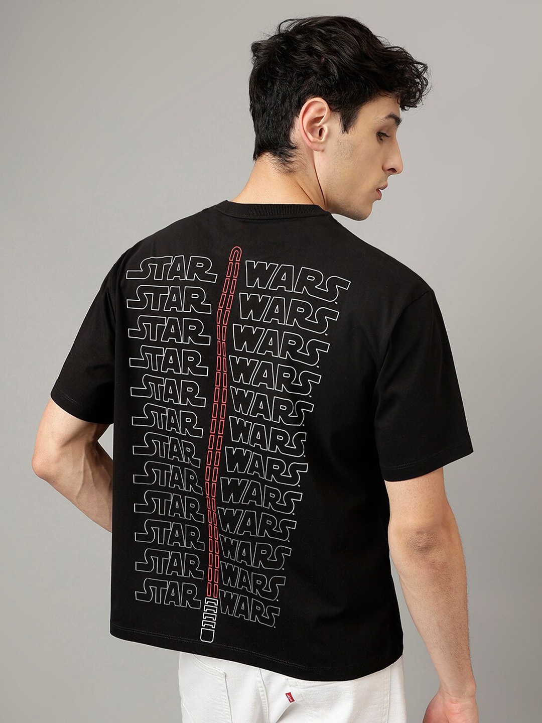 

Free Authority Star Wars Ep- Ix Graphic Printed Pure Cotton Loose-Fit T-Shirt, Black