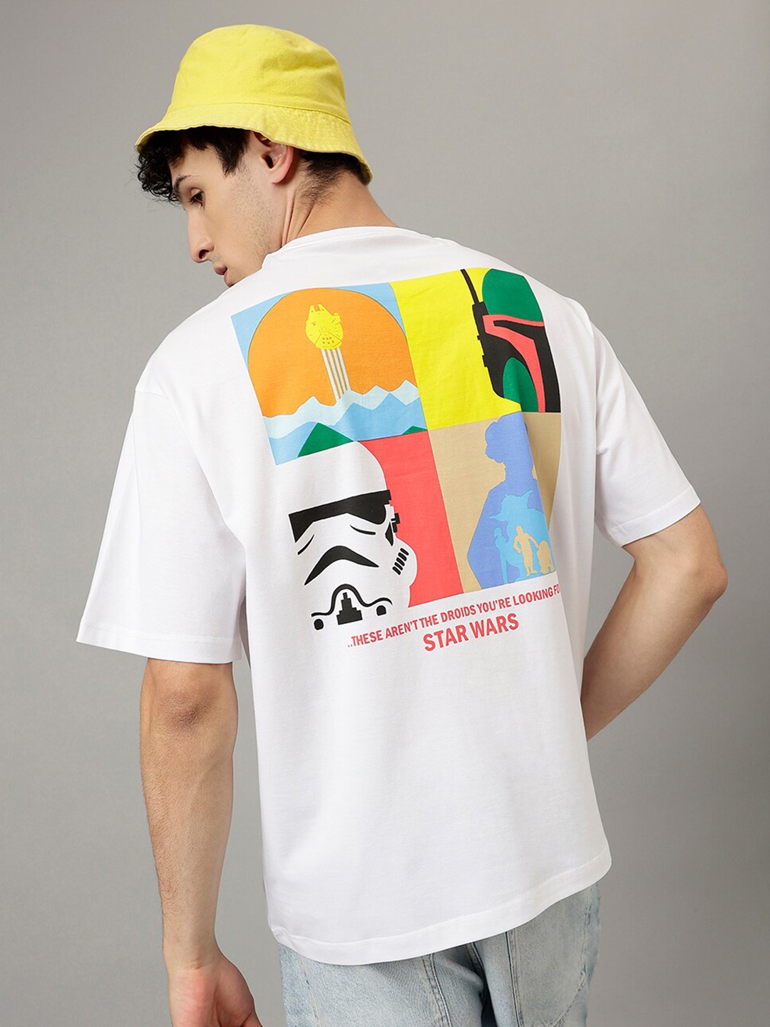 

Free Authority Star Wars Ep- Ix Graphic Printed Pure Cotton Loose-Fit T-shirt, White