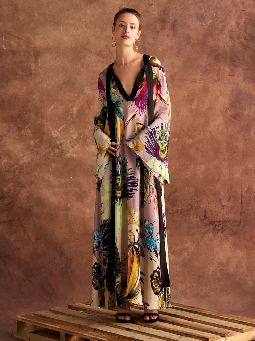 

VERB BY PALLAVI SINGHEE Floral Georgette A-Line Dress, Pink