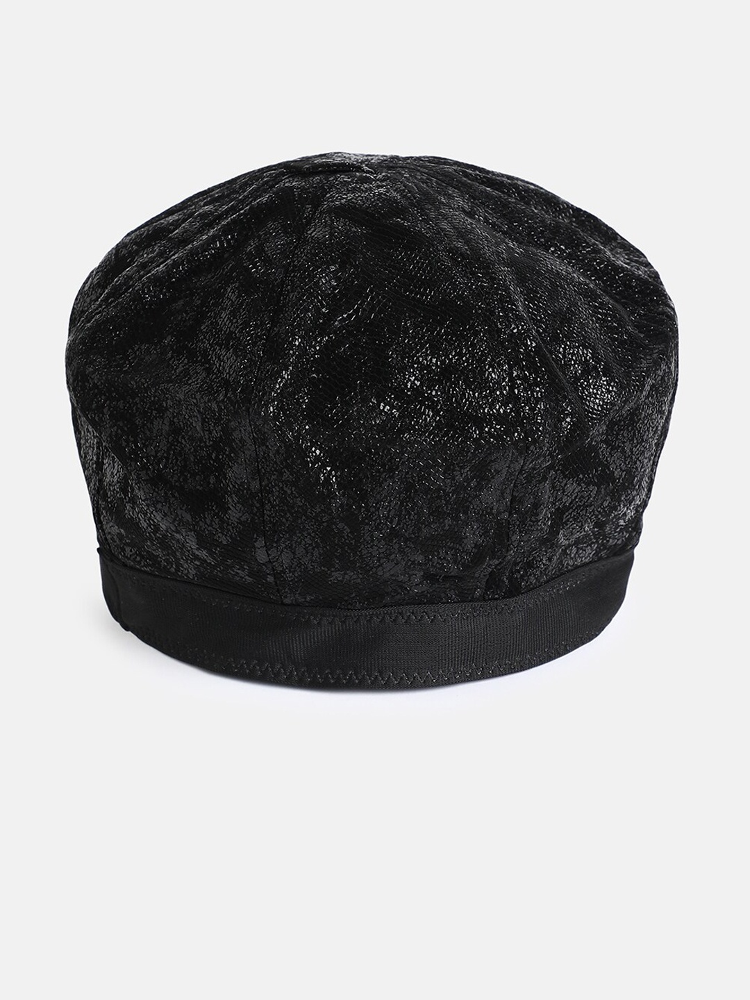 

HAUTE SAUCE by Campus Sutra Women Black Solid Beret Hat