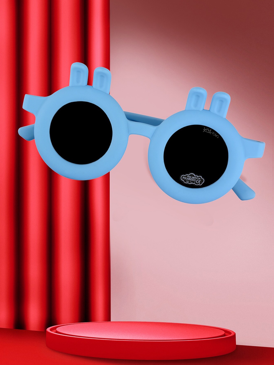

Kool Kidz Kids Round Sunglasses with Polarised and UV Protected Lens KKSP 6-073 BL, Black