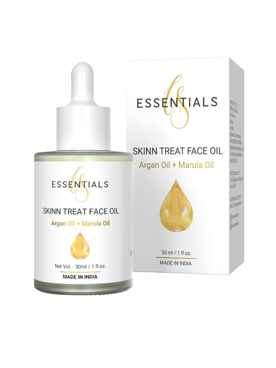 

CS Essentials Skinn Treat Face Oil with Argan & Marula - 30 ml, White