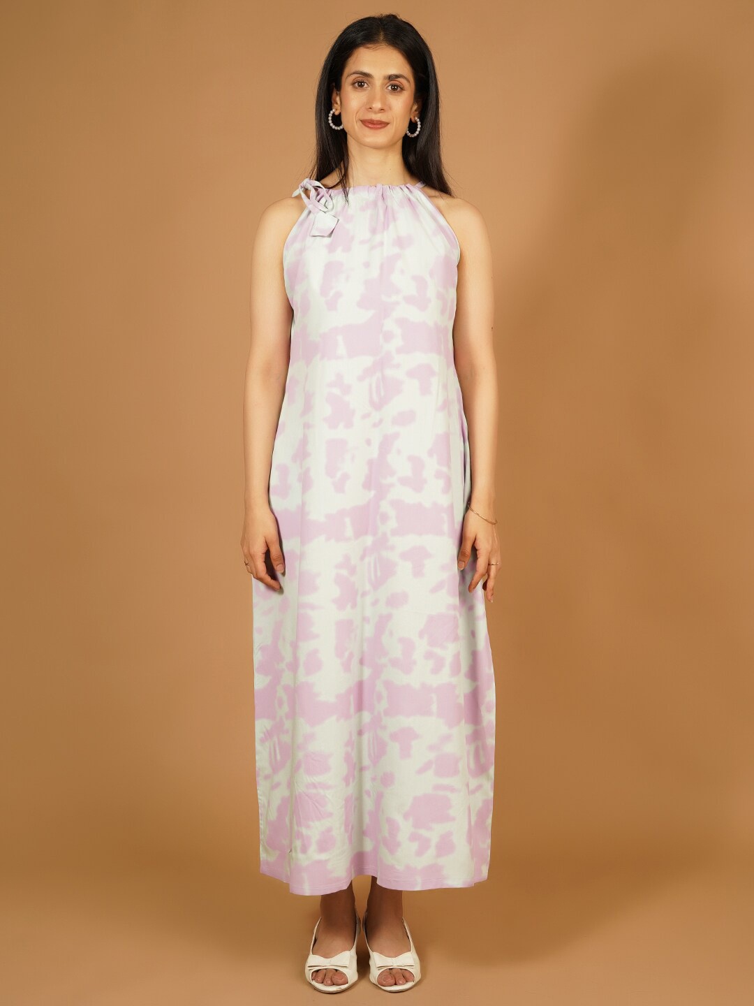 

Talethread Tie and Dye Cotton Sheath Dress, Pink