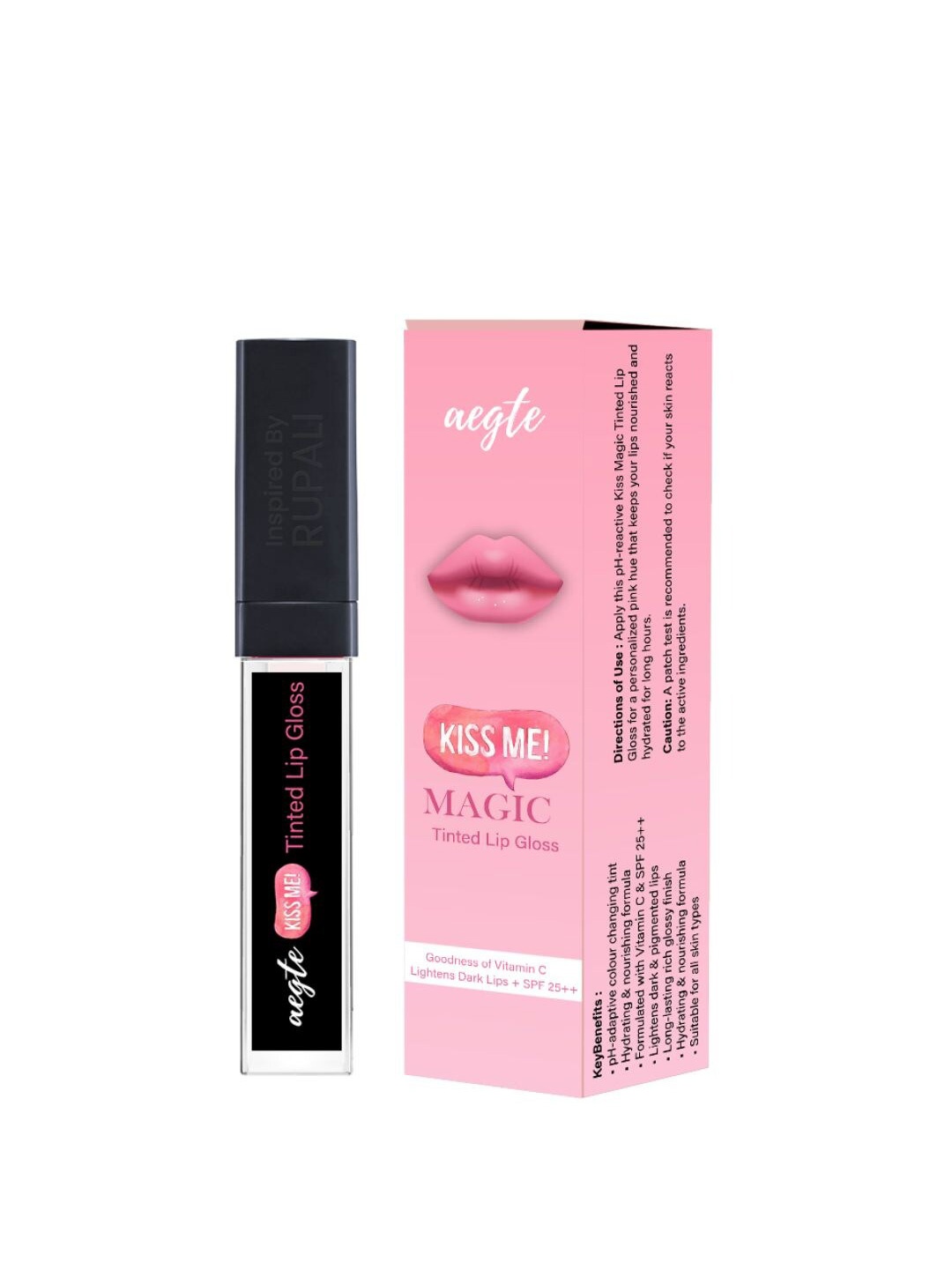 

Aegte Kiss Me Magic pH SPF 25++ Tinted Lip Gloss with Vitamin C 5ml - Pink