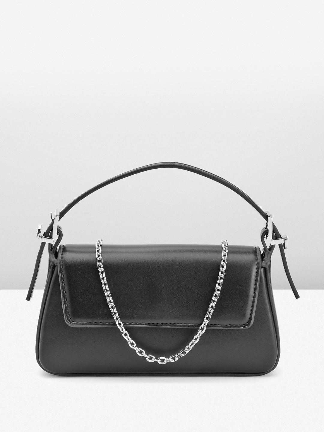 

MANGO Structured Handheld Bag, Black