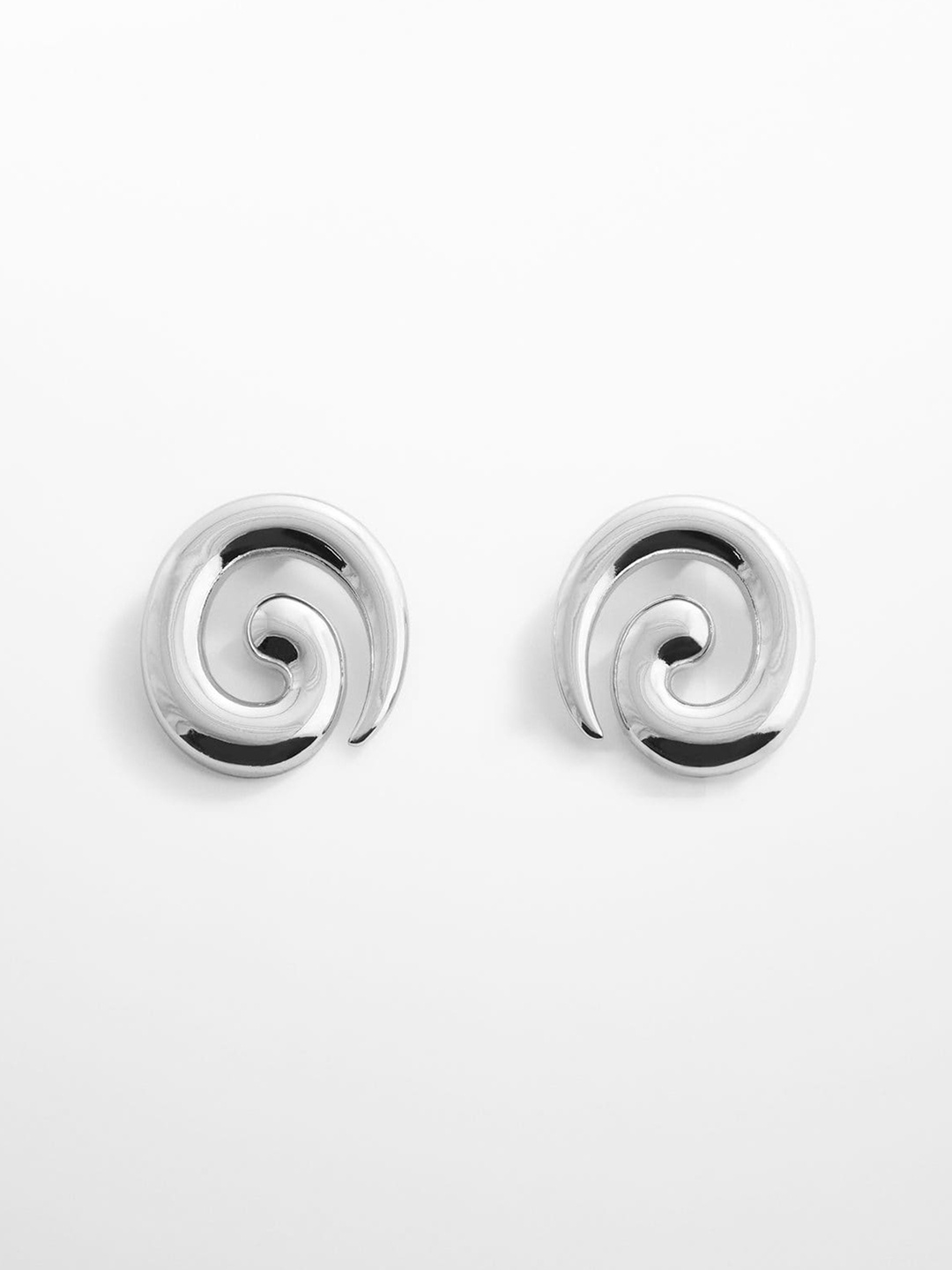 

MANGO Contemporary Studs Earrings, Silver