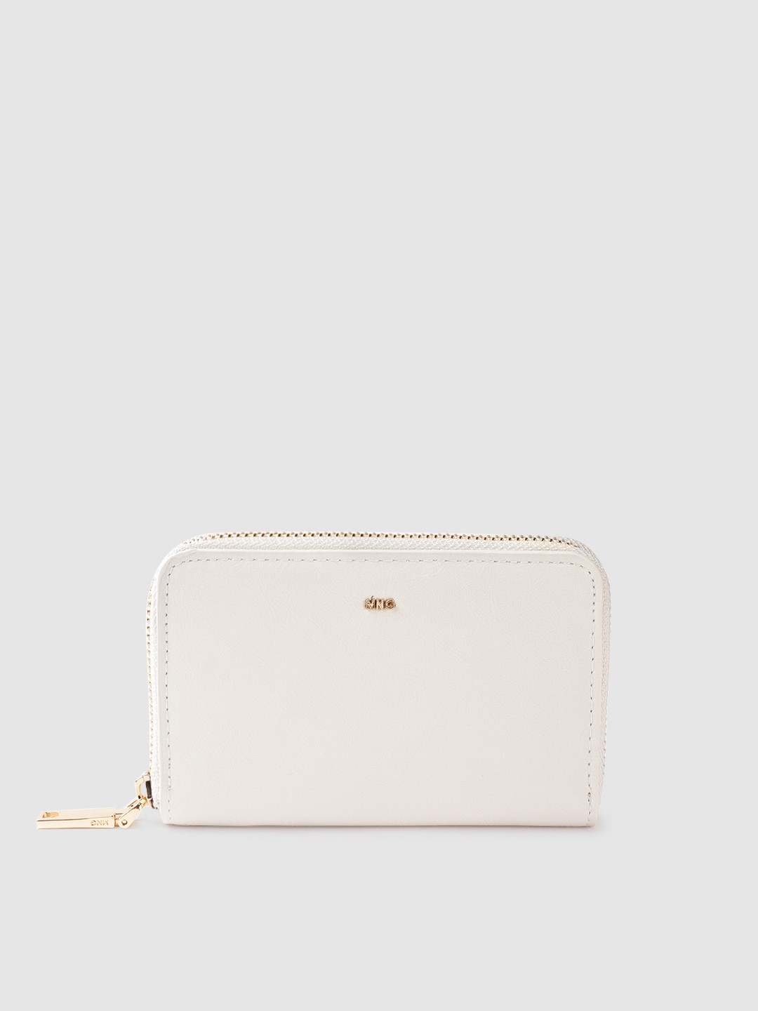 

MANGO Women Zip Around Wallet, Off white