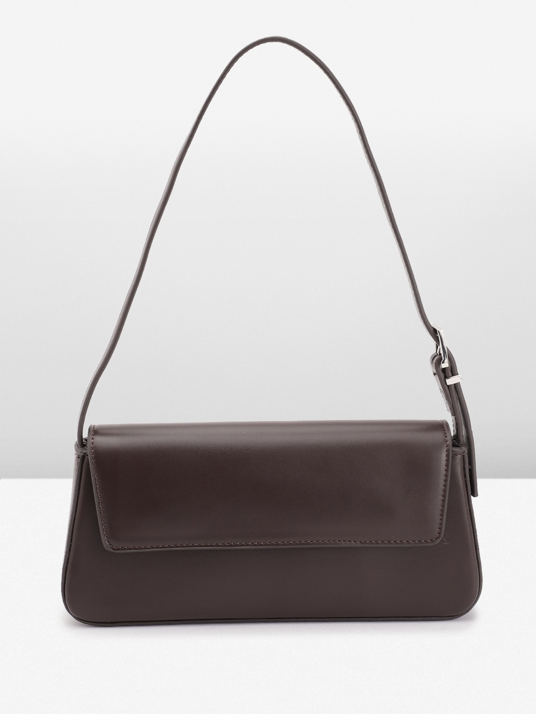 

MANGO Baguette Shoulder Bag, Coffee brown