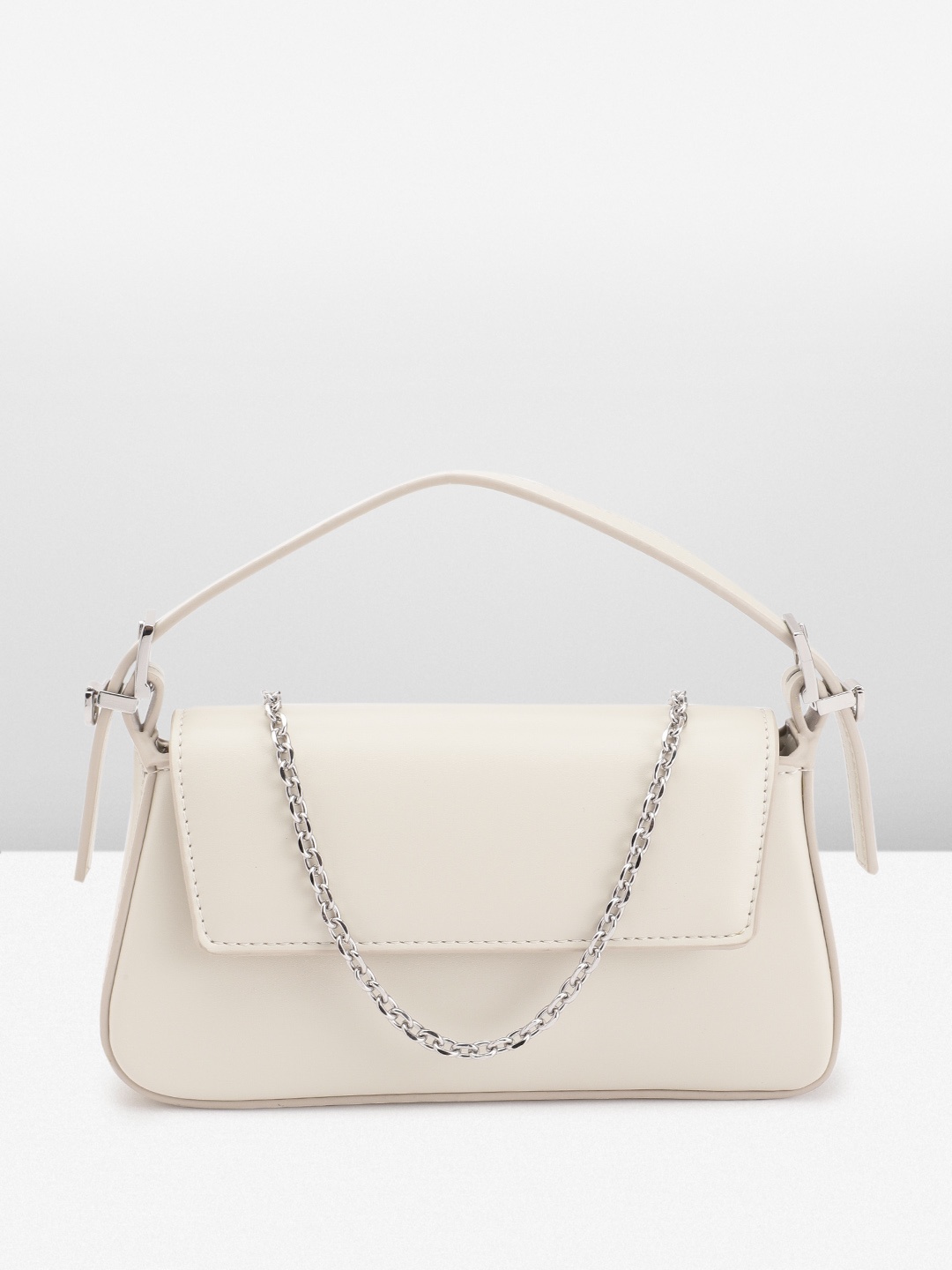 

MANGO Structured Handheld Bag, Off white