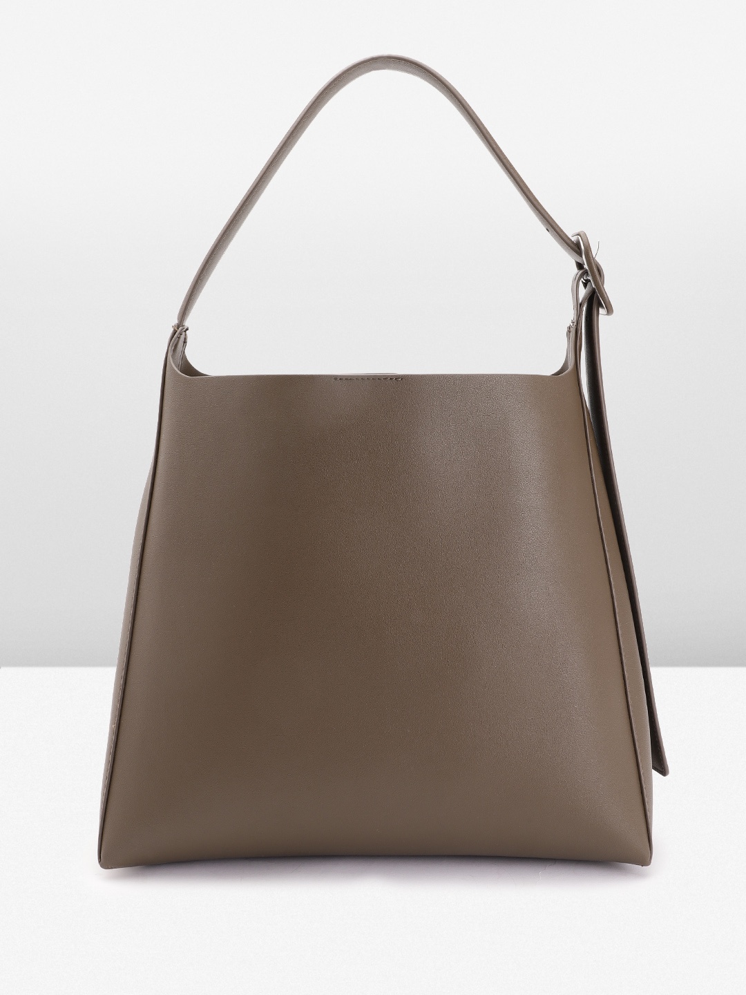

MANGO Structured Shoulder Bag, Coffee brown
