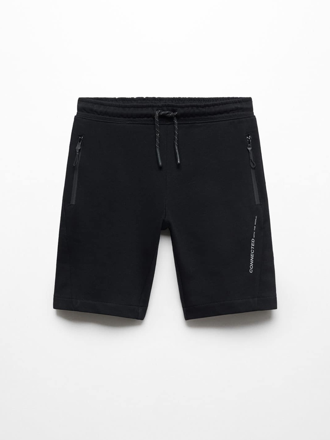 

Mango Kids Boys Pure Cotton Regular Shorts, Black